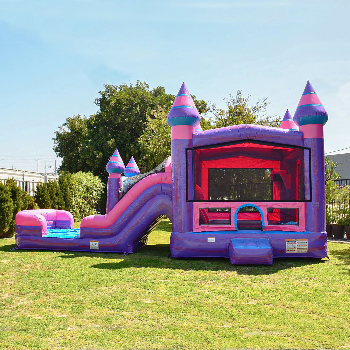 Inflatable castles with slide