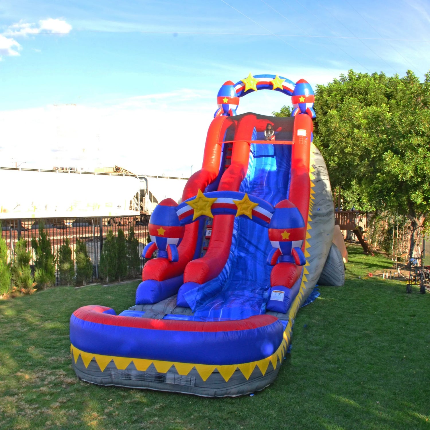 incorporating tall inflatable commercial water slides
