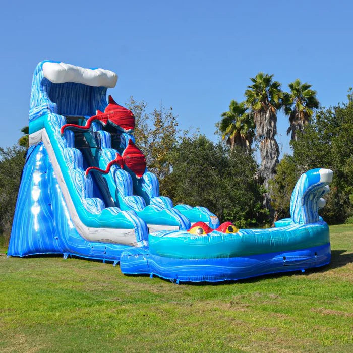 Offering a rental of an 18-foot water slide