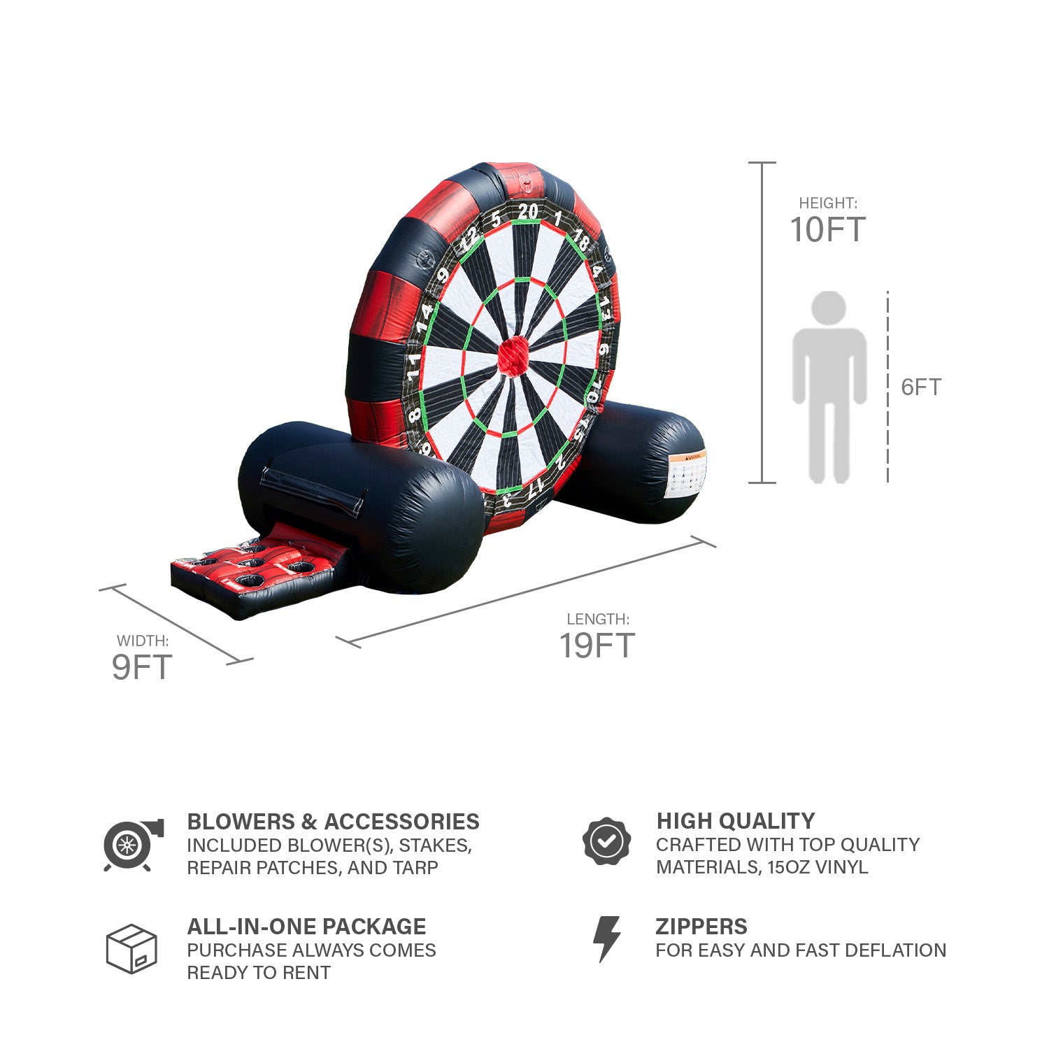 MULTI-USE 10 FT SOCCER DART/BANNER GAME/SIDE GAMES