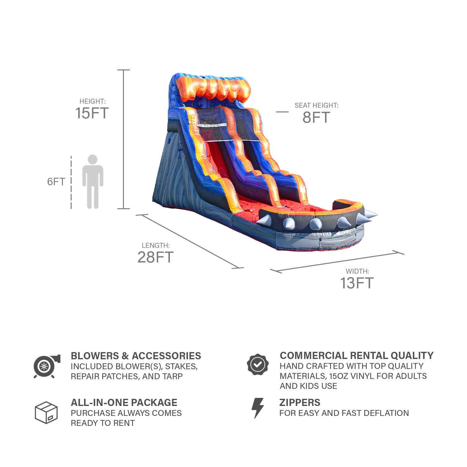 ROCKER 15 FT SLIDE