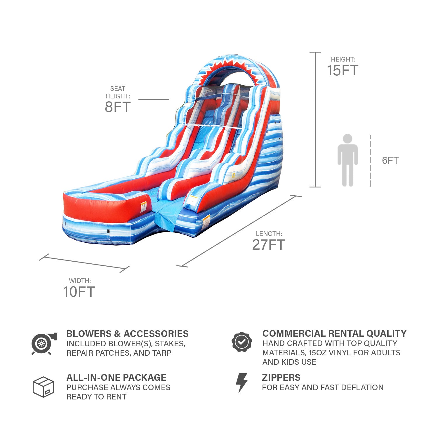 FLASH 15 FT MEGA SLIDE