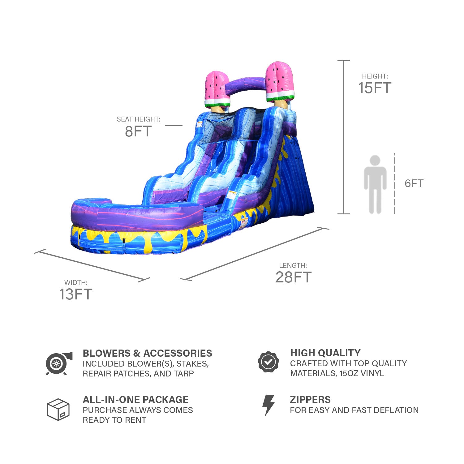 ICE POPS 15 FT SLIDE