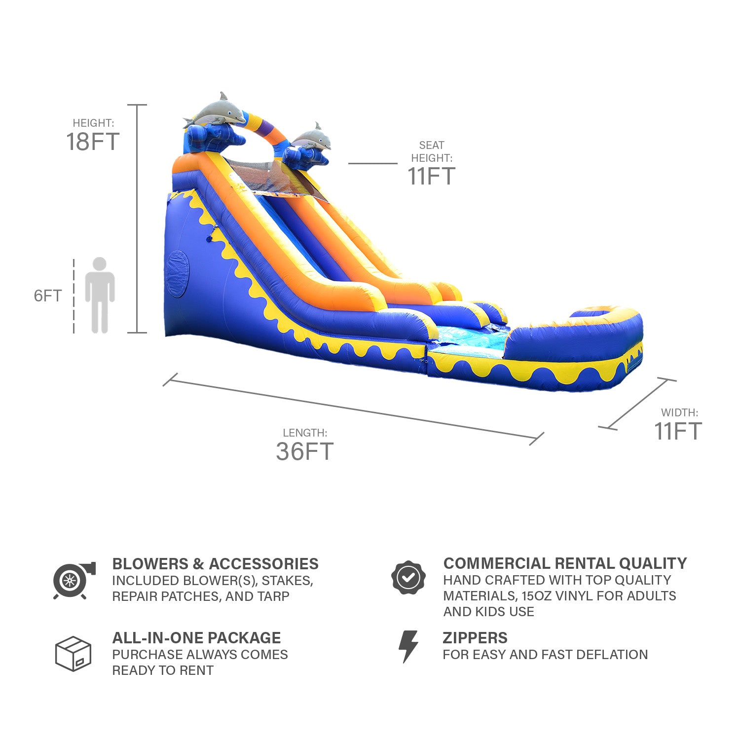 DOLPHIN SPLASH 18 FT SLIDE