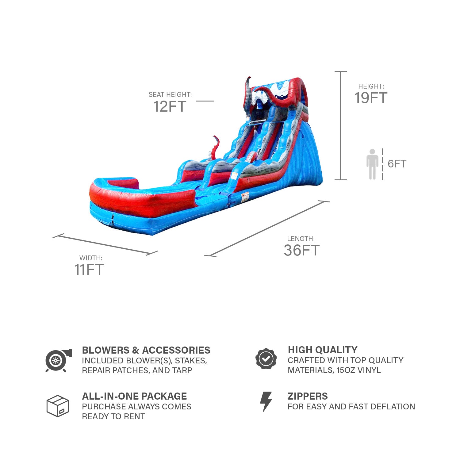 OCEAN BATTLE 19 FT SLIDE