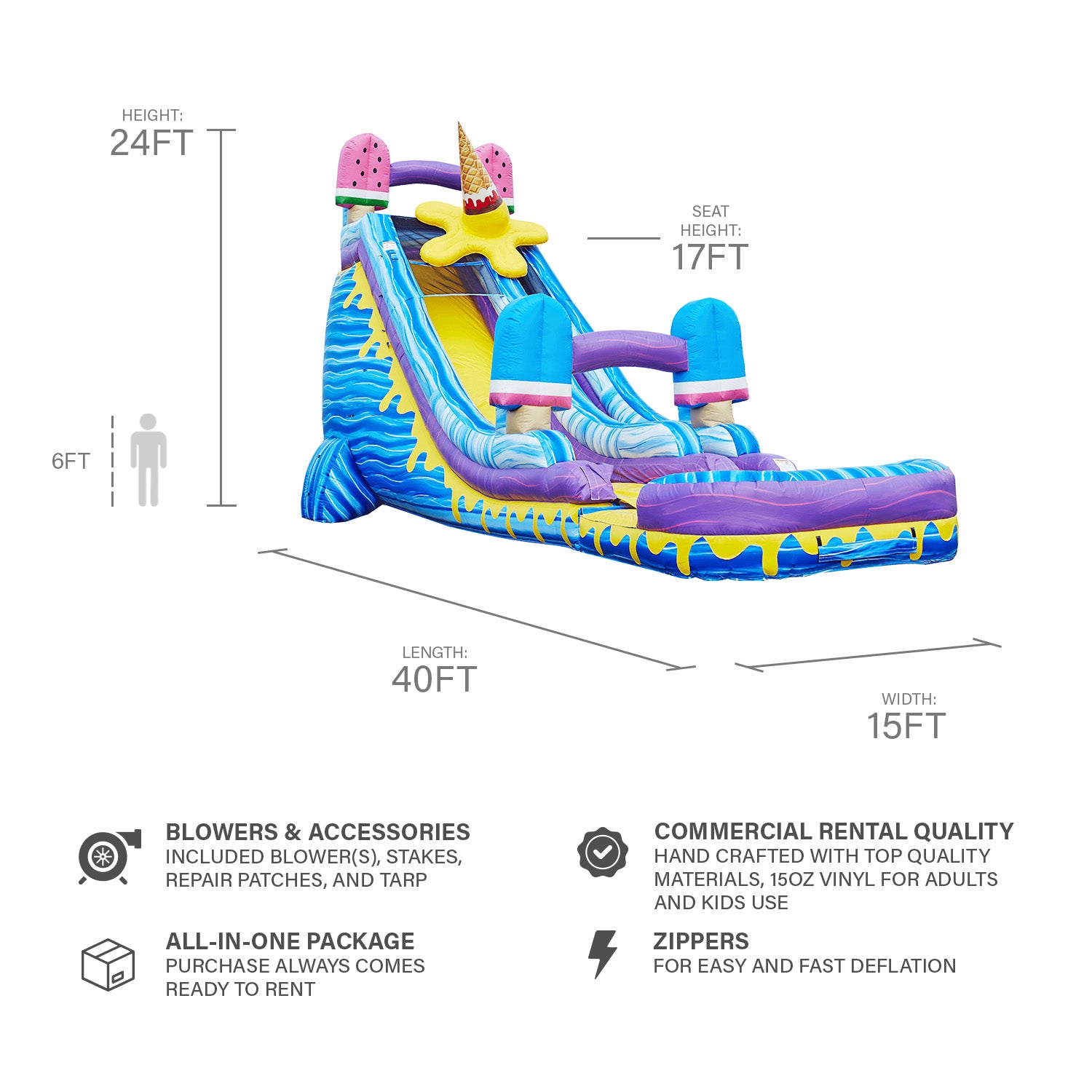 ICE POPS 24 FT SLIDE