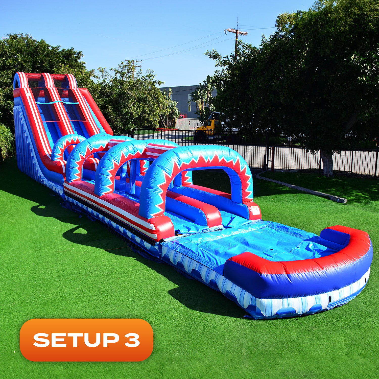 FLASH 20 FT DUAL LANE SLIDE (5 IN 1) WITH POP OUT FUN SLIP N SLIDE