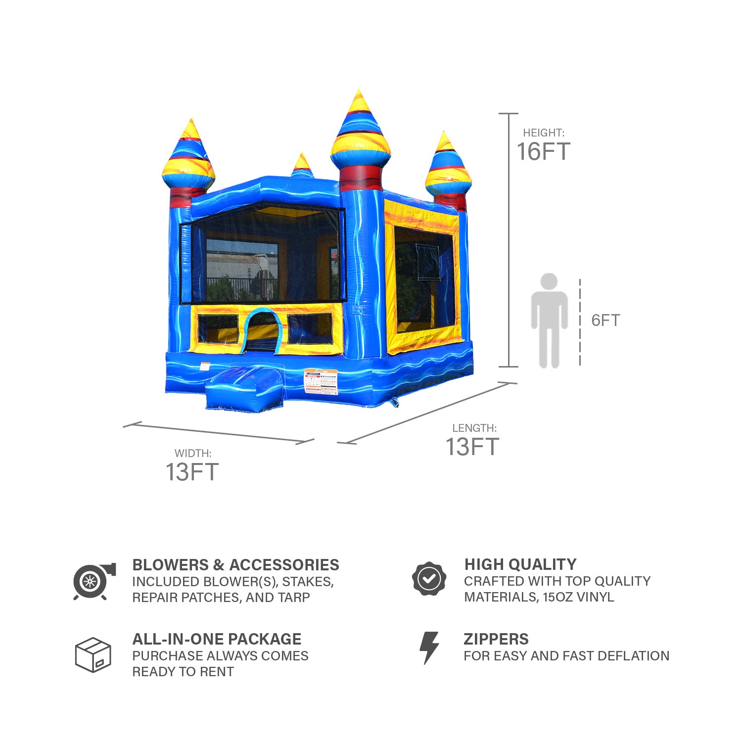 MELTING ARCTIC 13' X 13' BOUNCE HOUSE