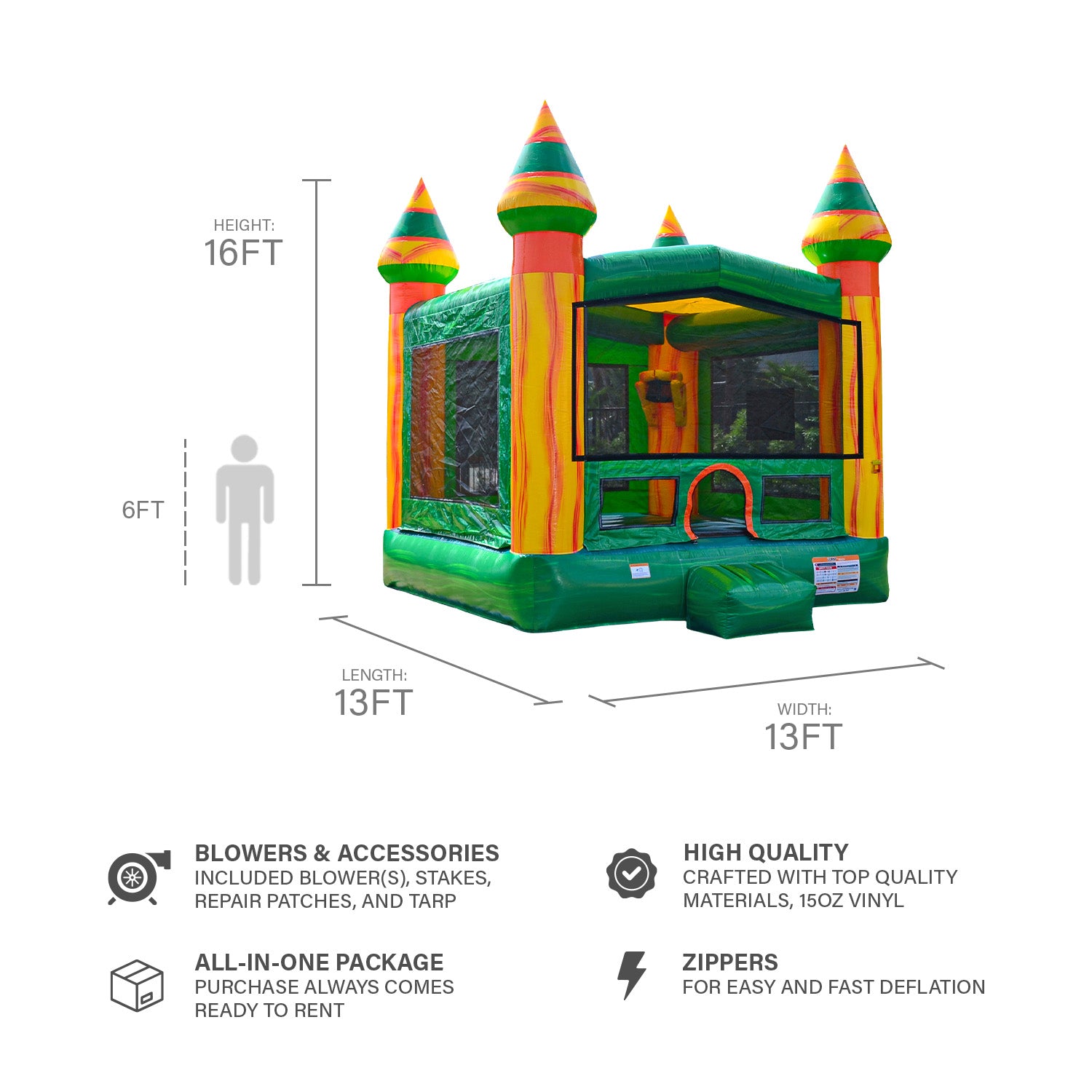 AMAZON RIVER 13' X 13' BOUNCE HOUSE