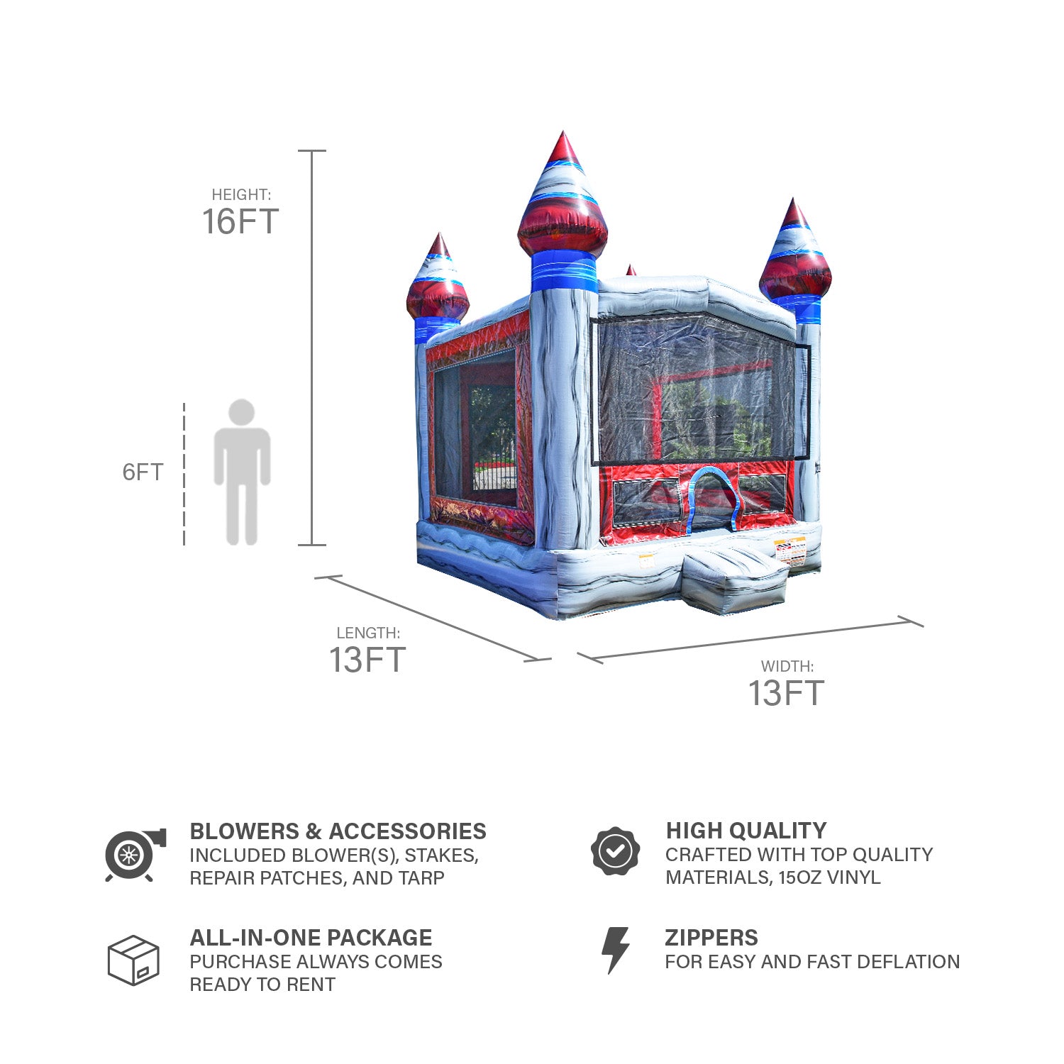 TITANIUM 13' X 13' BOUNCE HOUSE
