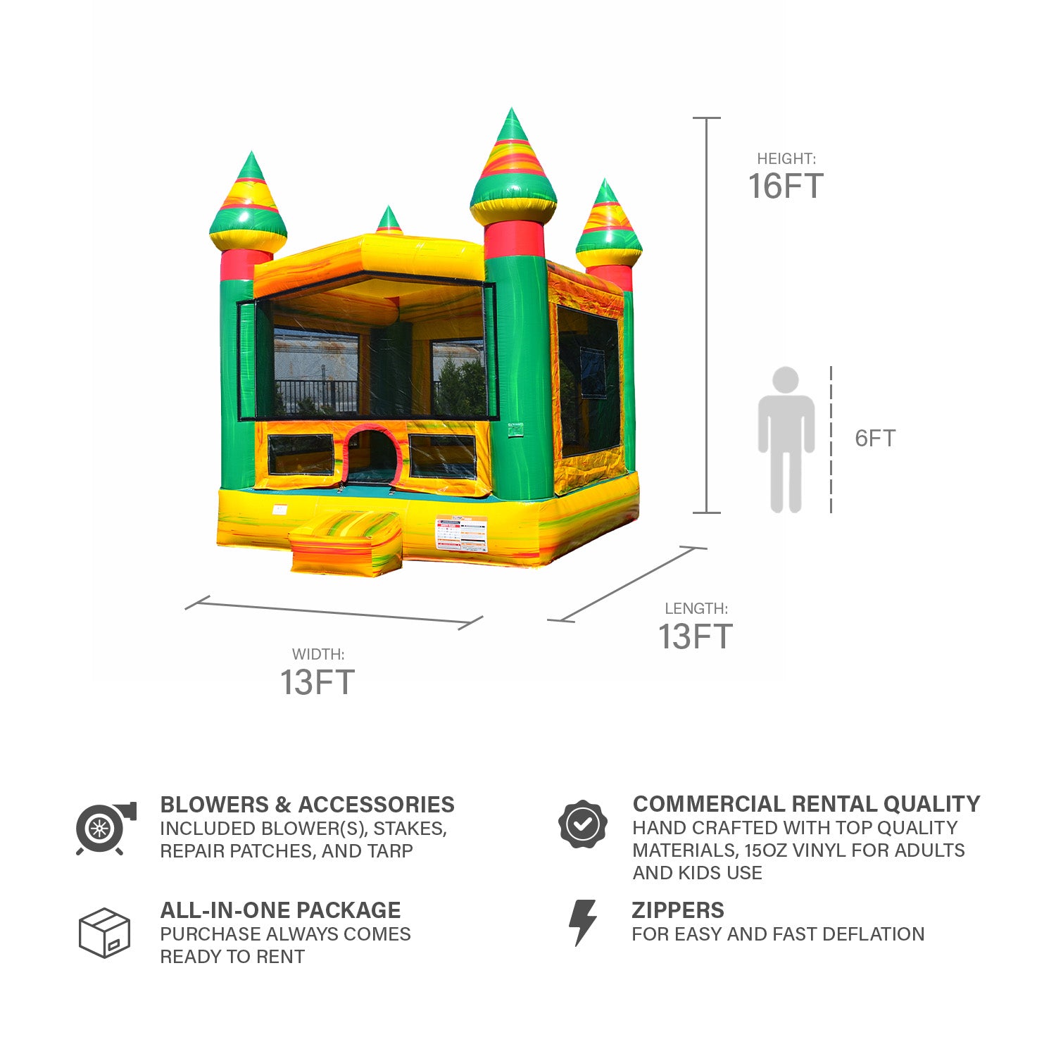 FIESTA 13' X 13' BOUNCE HOUSE