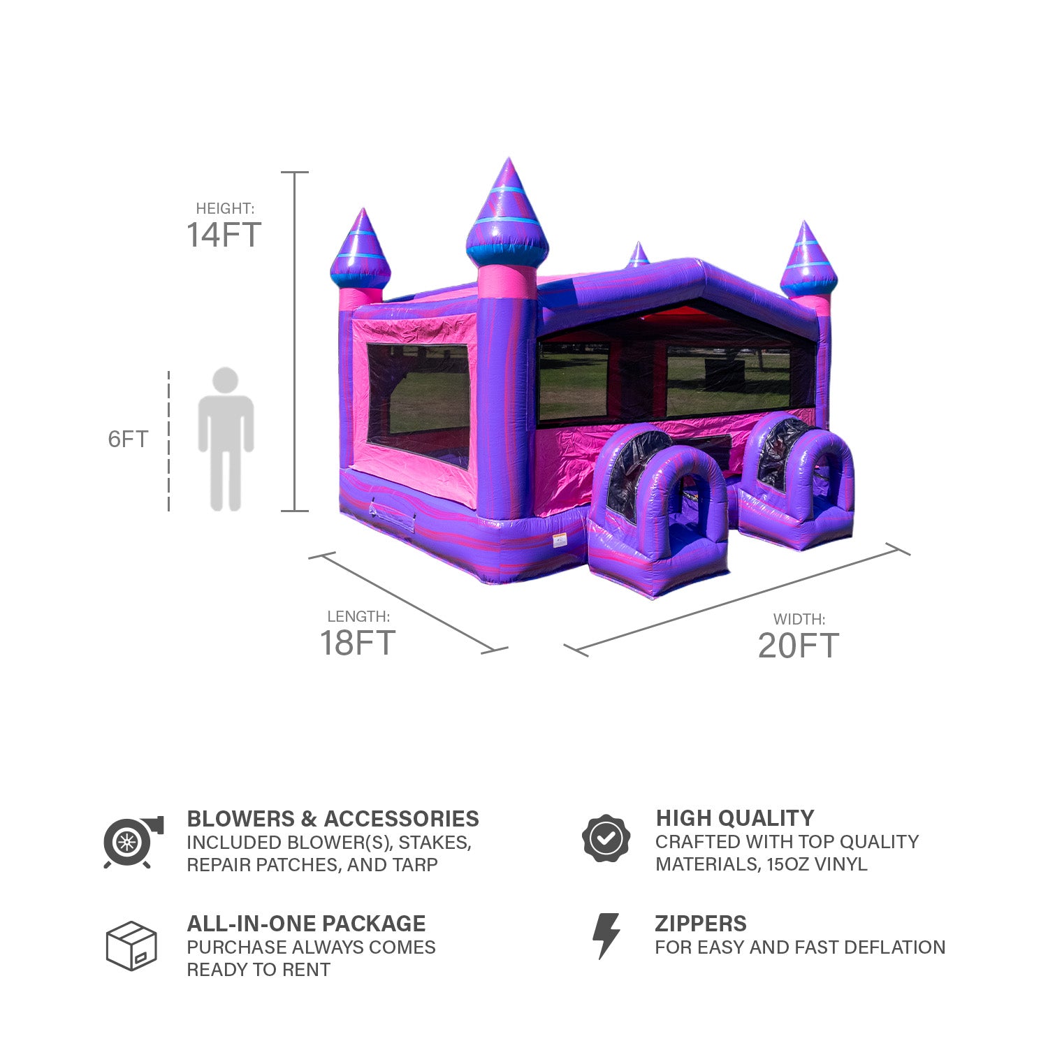 PURPLISH XL BOUNCE HOUSE