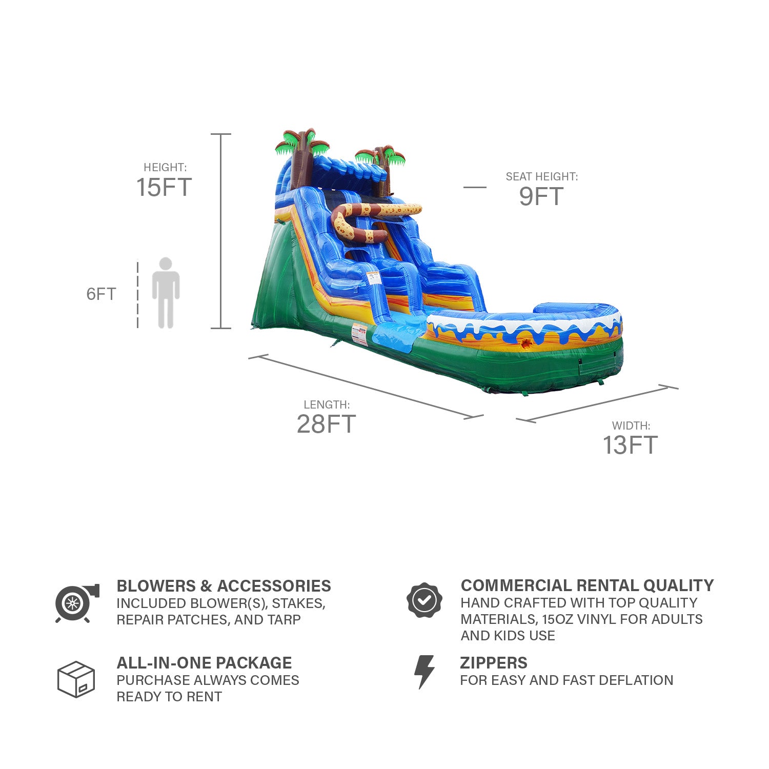 HIDDEN JAGUAR 15 FT SLIDE