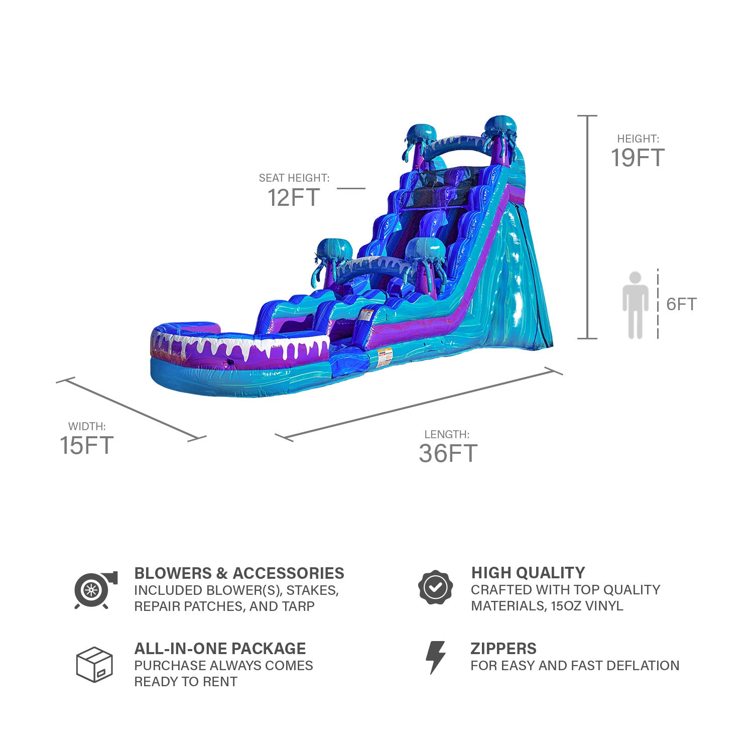 ELECTRIC 19 FT SLIDE