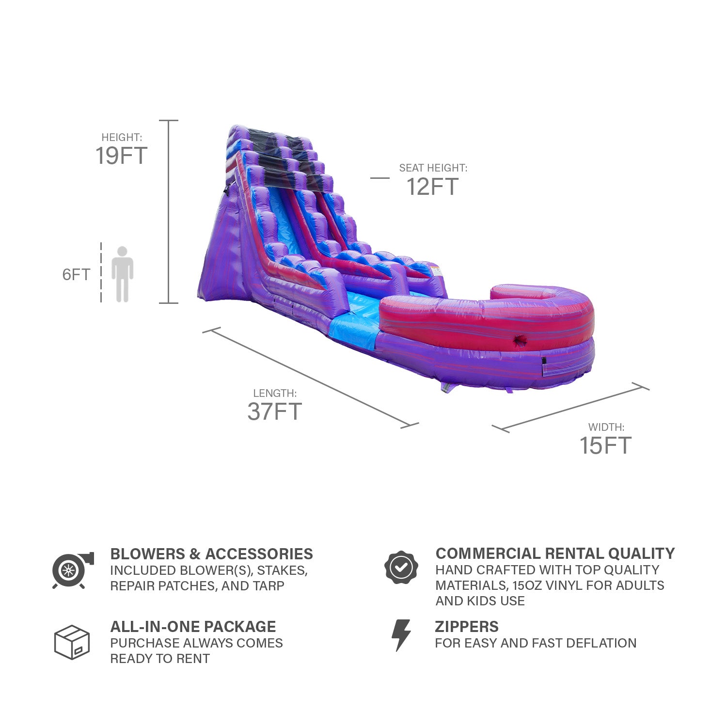 PURPLISH 19 FT SLIDE