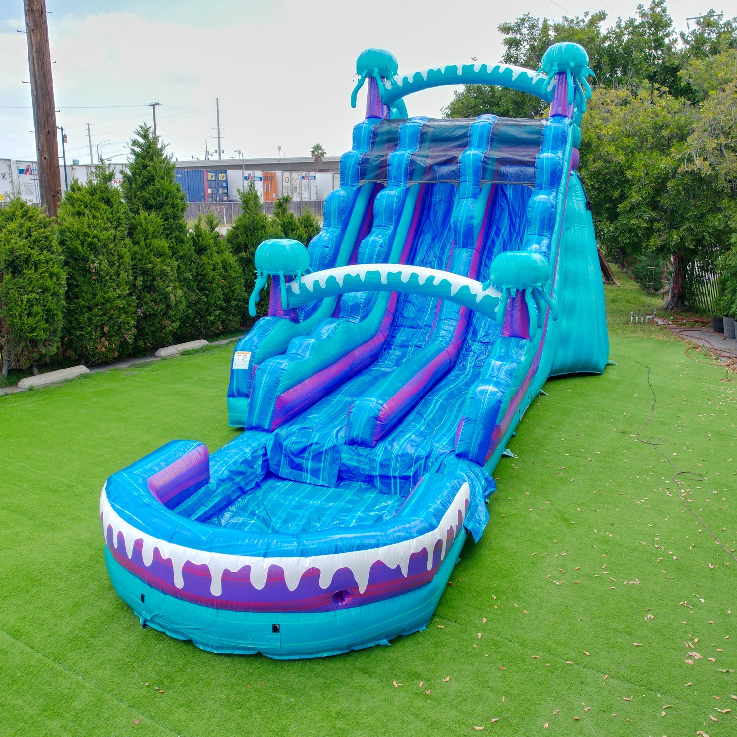 ELECTRIC 20 FT DUAL LANE SLIDE