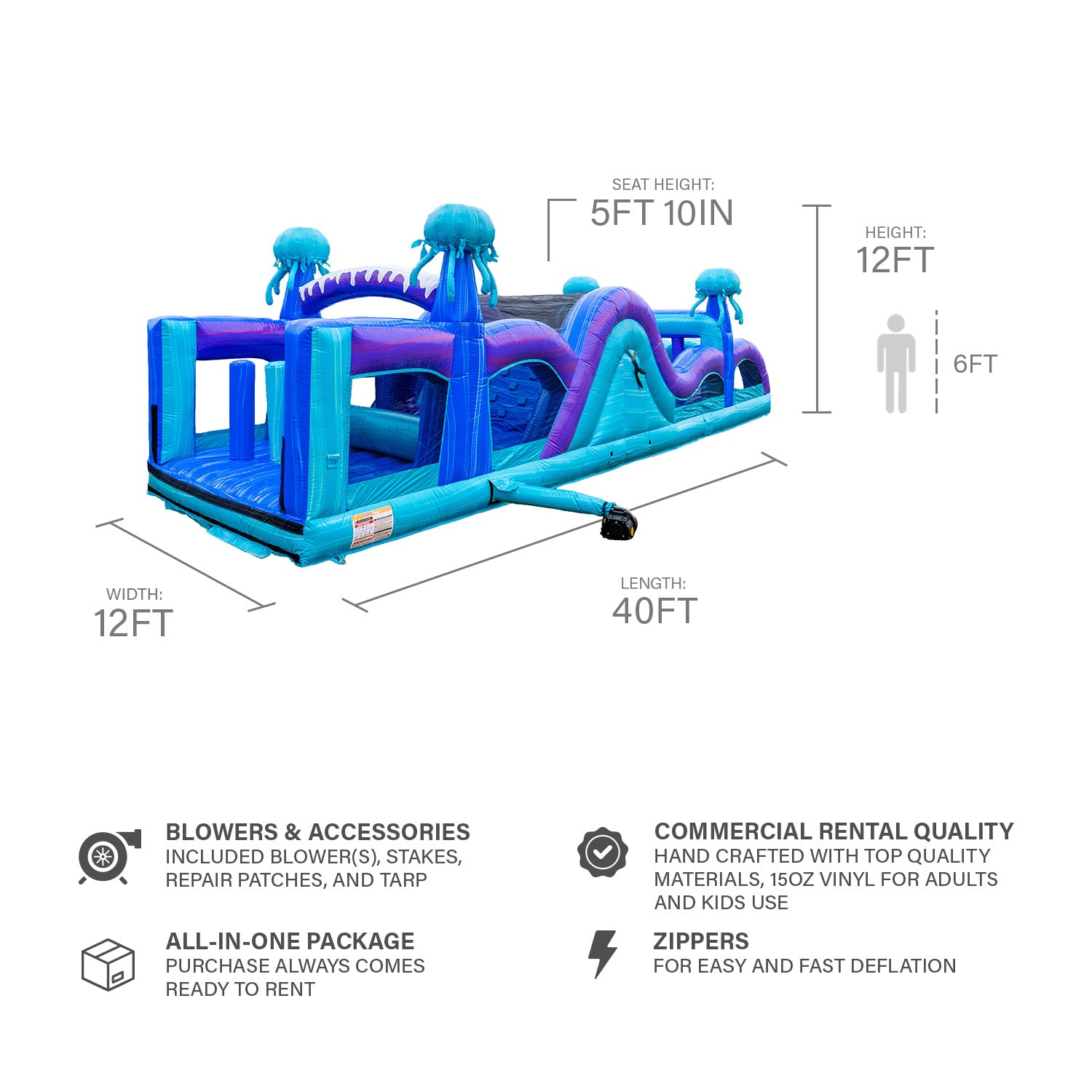 ELECTRIC 40 FT OBSTACLE - RUN 1