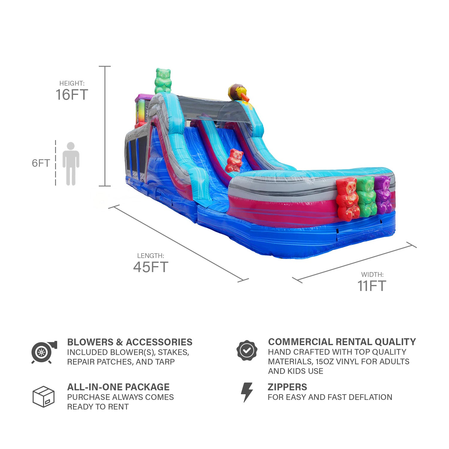 GUMMY BEAR WET DRY OBSTACLE