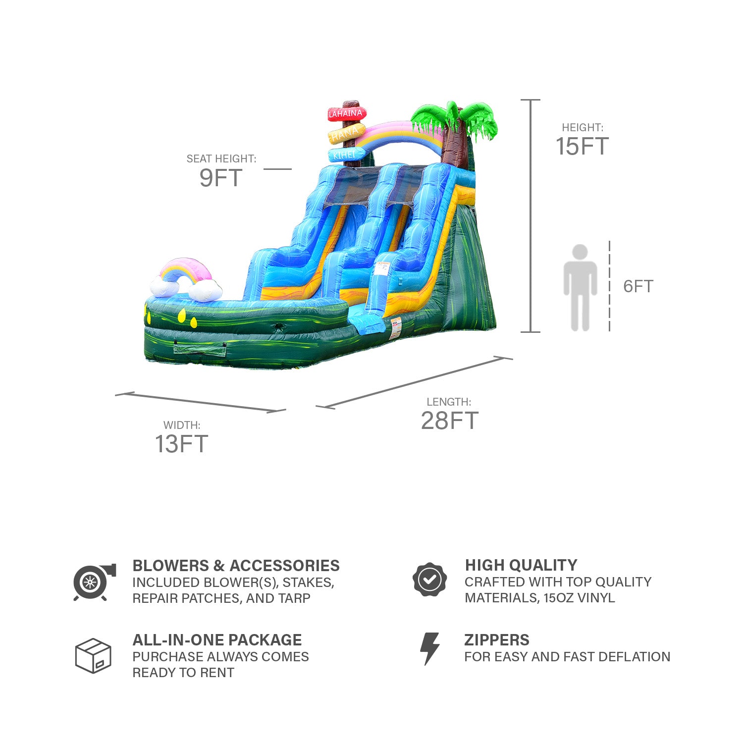 BEACH CAMPER 15 FT SLIDE