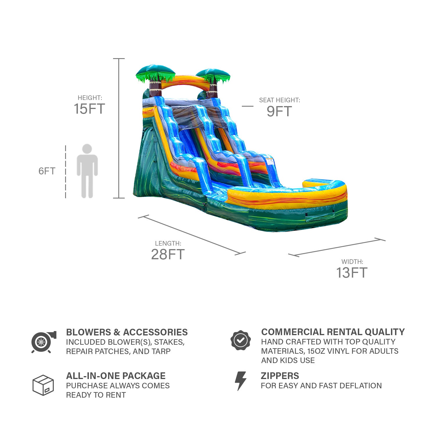 CALI PALMS 15 FT SLIDE