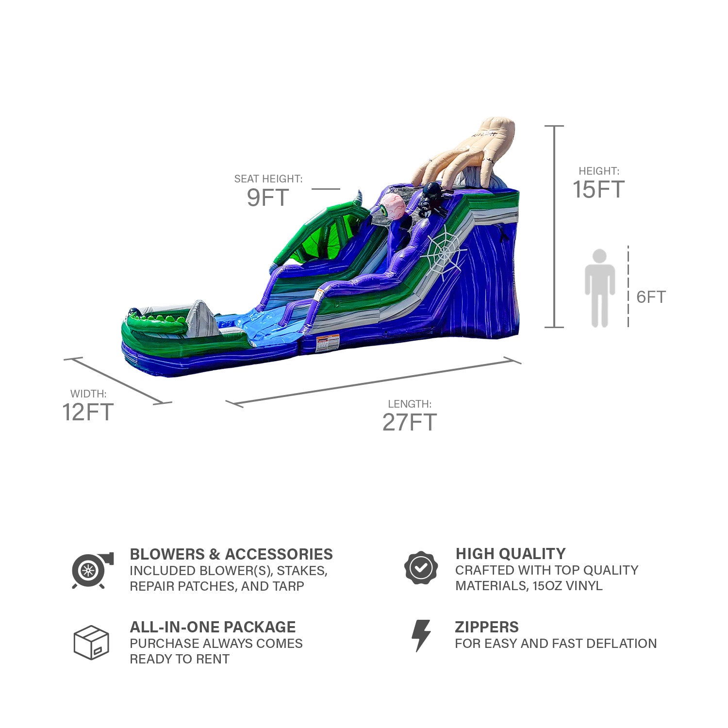 MONSTER DRAGON 15 FT SLIDE
