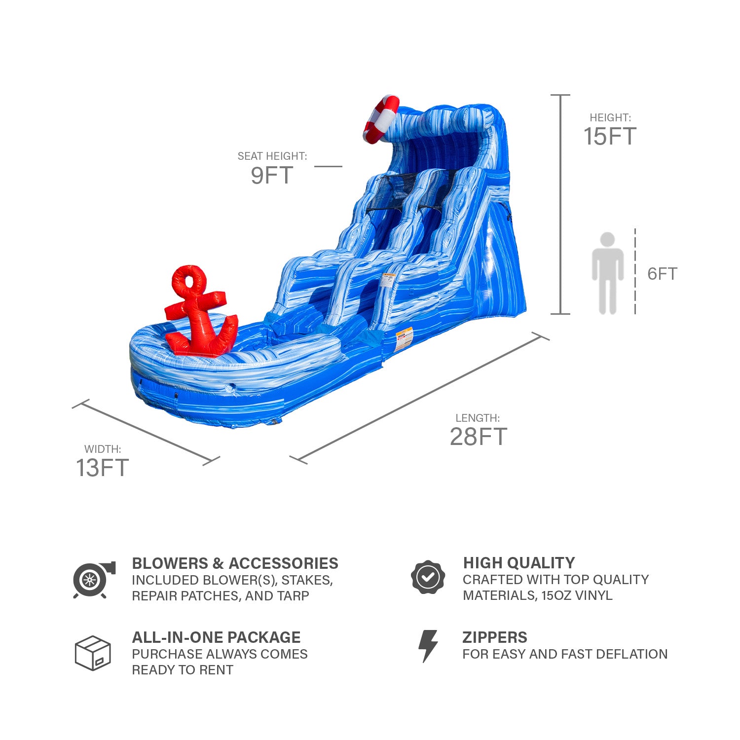 OFFSHORE ADVENTURE 15 FT SLIDE