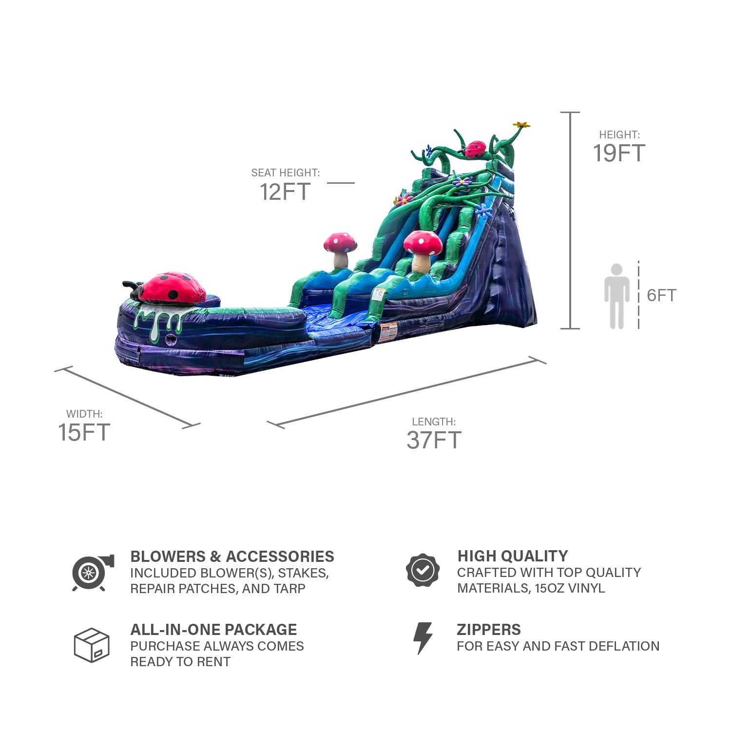 ENCHANTED FOREST 19 FT SLIDE
