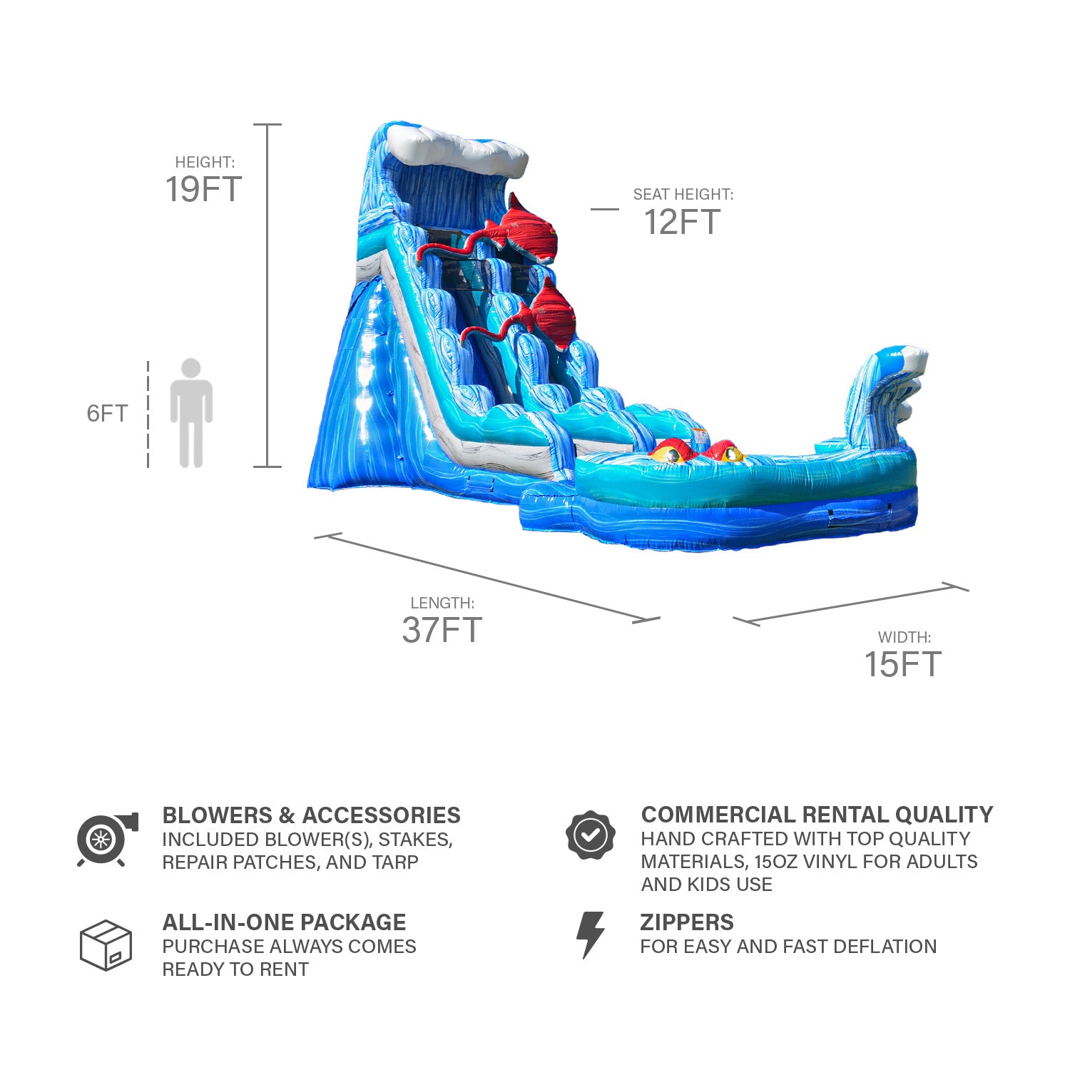 STINGRAY ATTACK 19 FT SLIDE