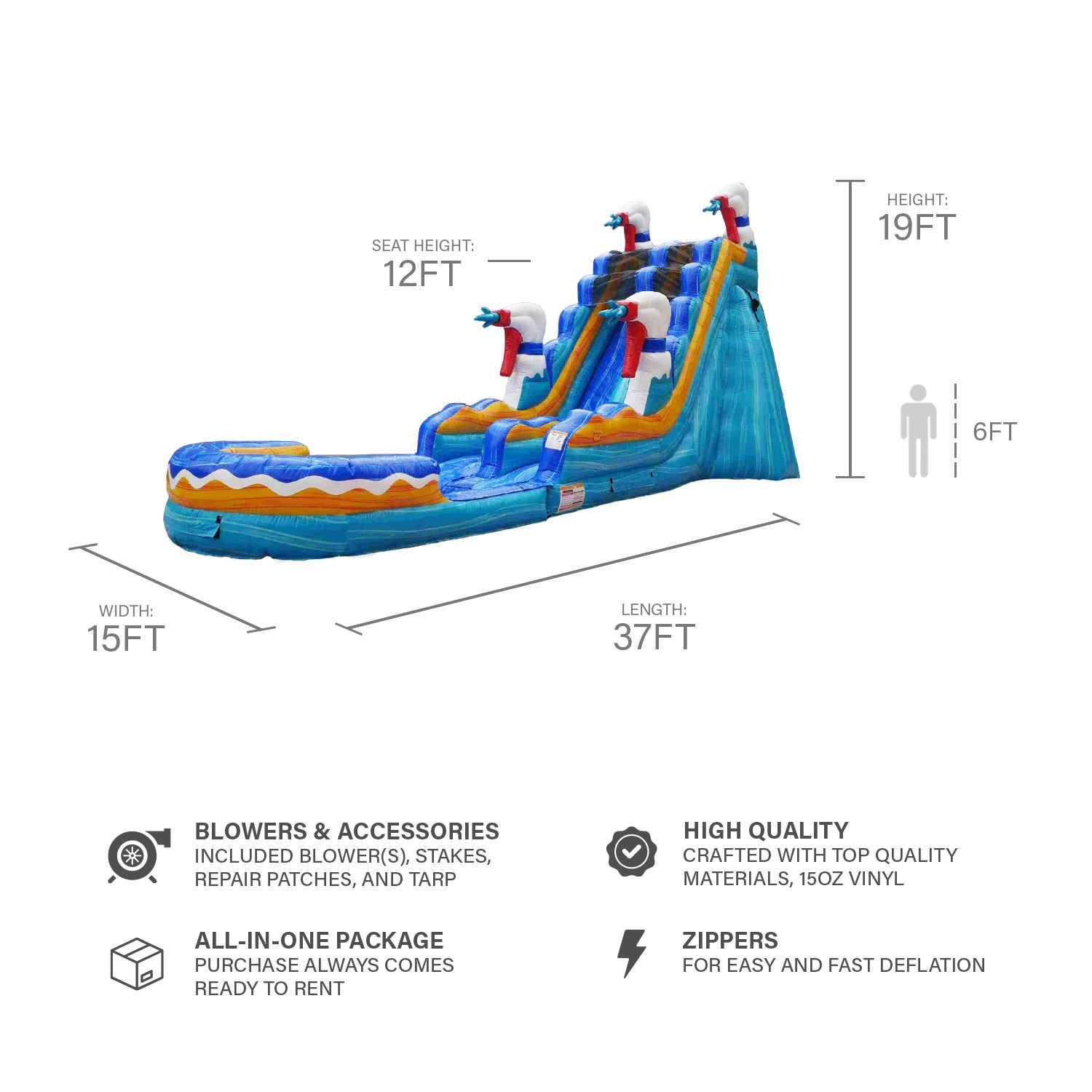 SPRAY BOTTLE 19FT SLIDE