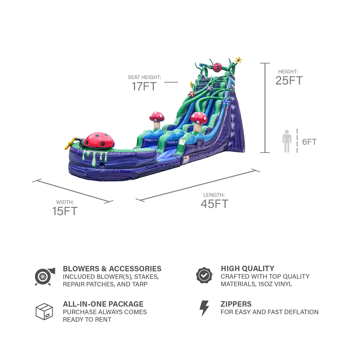 ENCHANTED FOREST 25 FT SLIDE