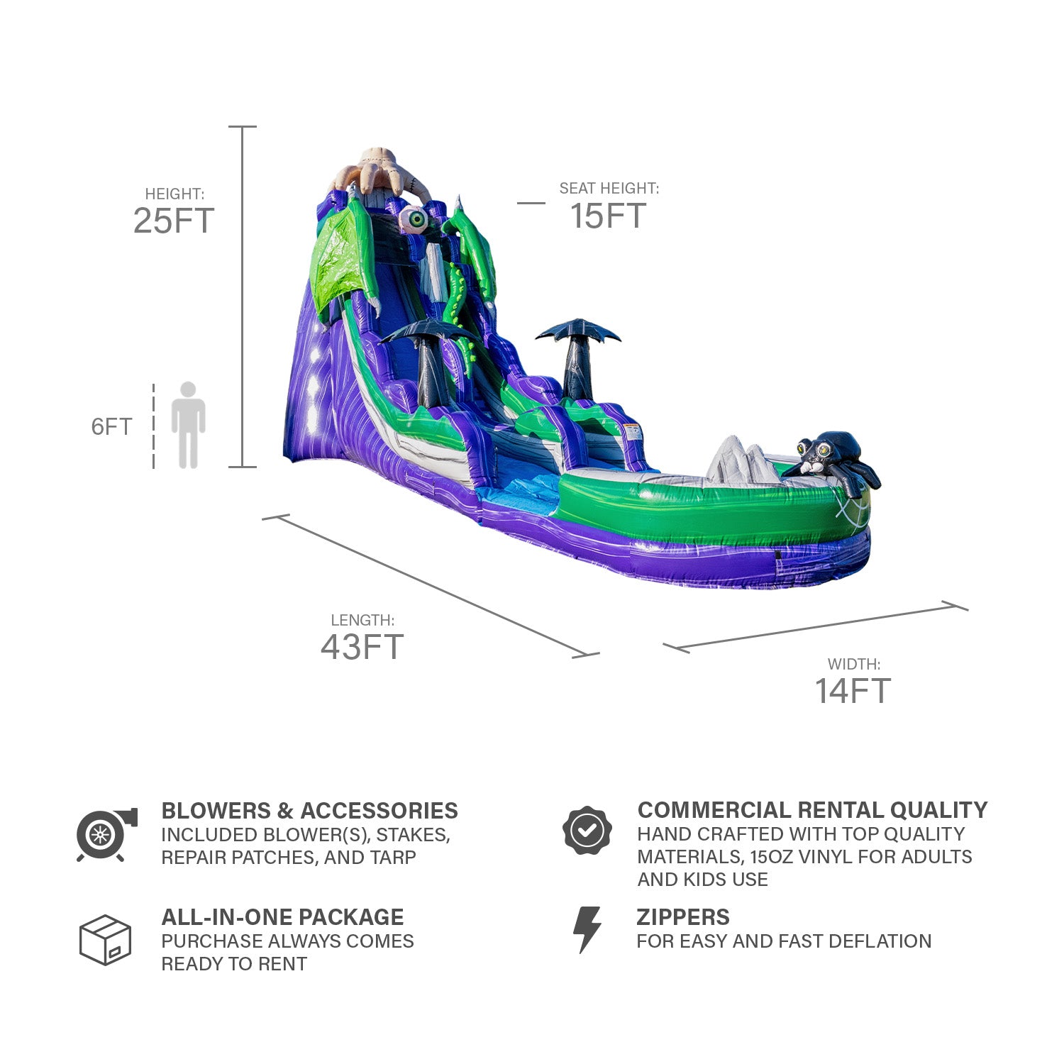 MONSTER DRAGON 25 FT SLIDE