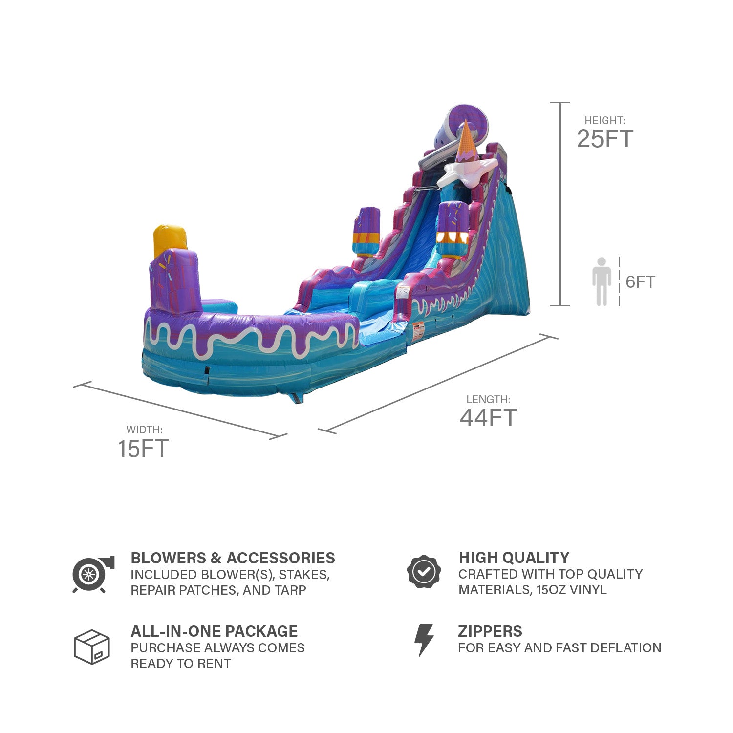 SCOOPIN' SPLATTER 25FT SLIDE