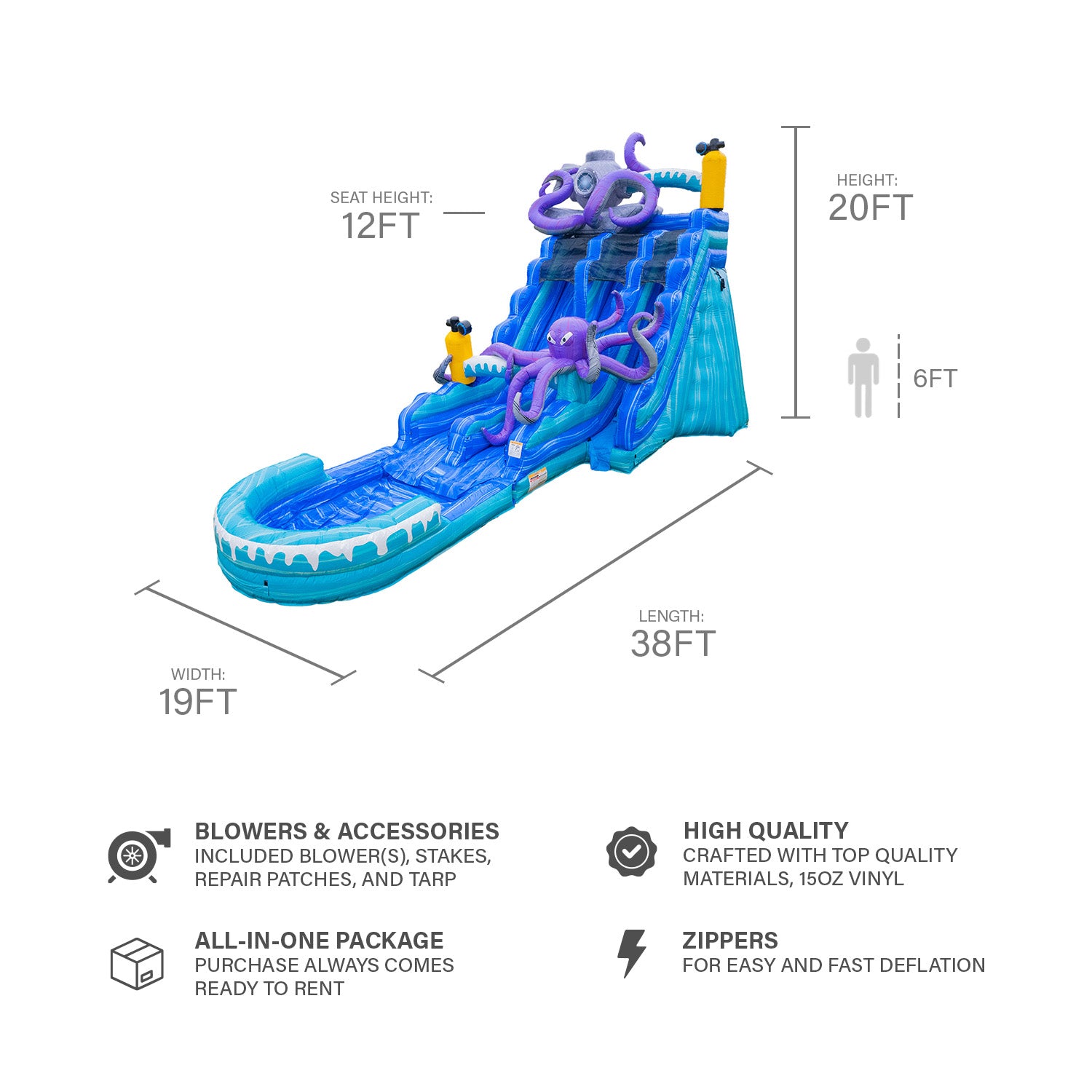 DEEP SEA 20 FT DUAL LANE SLIDE