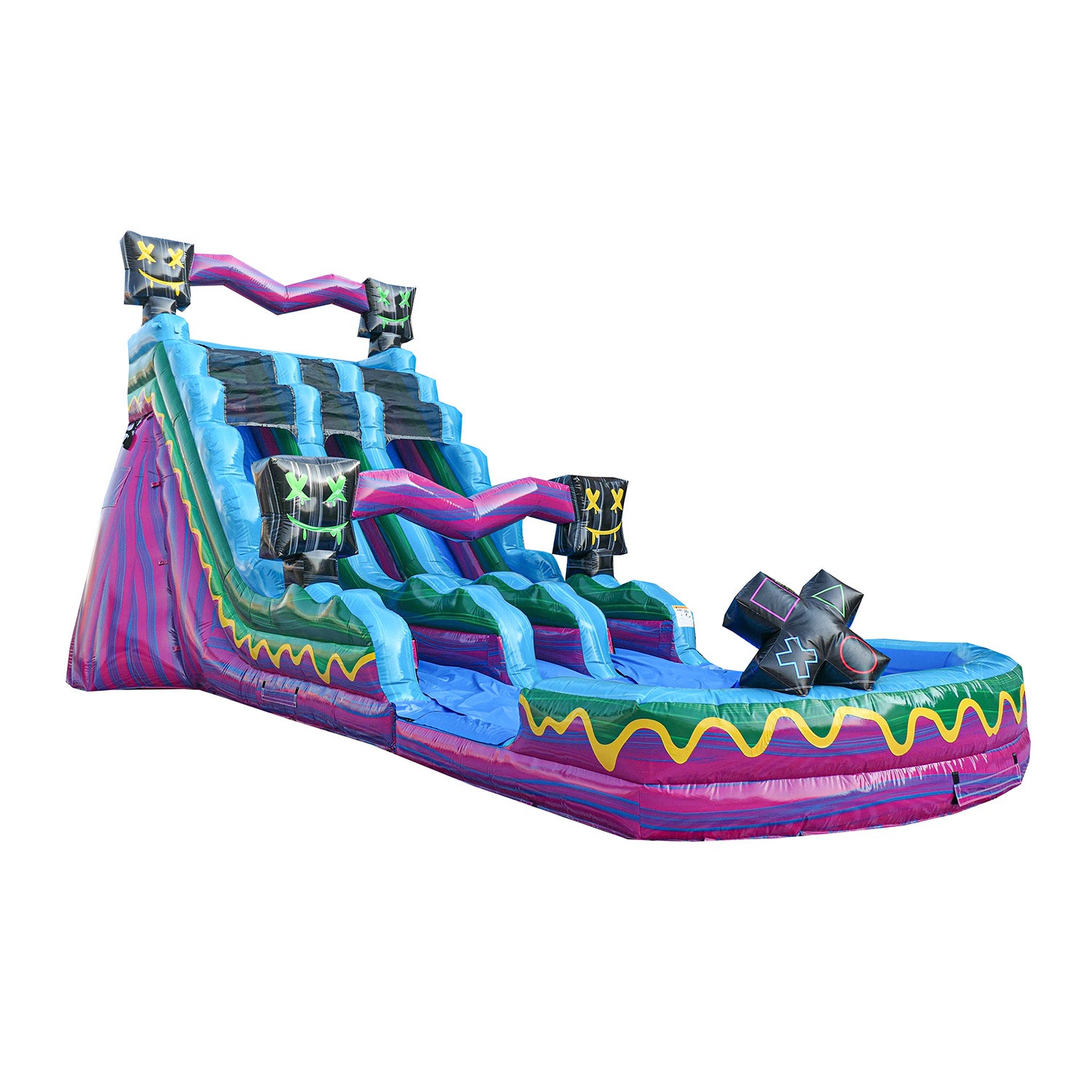 LEVEL UP 20 FT DUAL LANE SLIDE - CENTER STAIRS