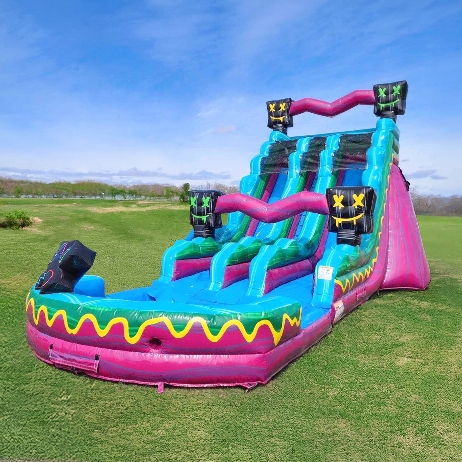 LEVEL UP 20 FT DUAL LANE SLIDE - CENTER STAIRS