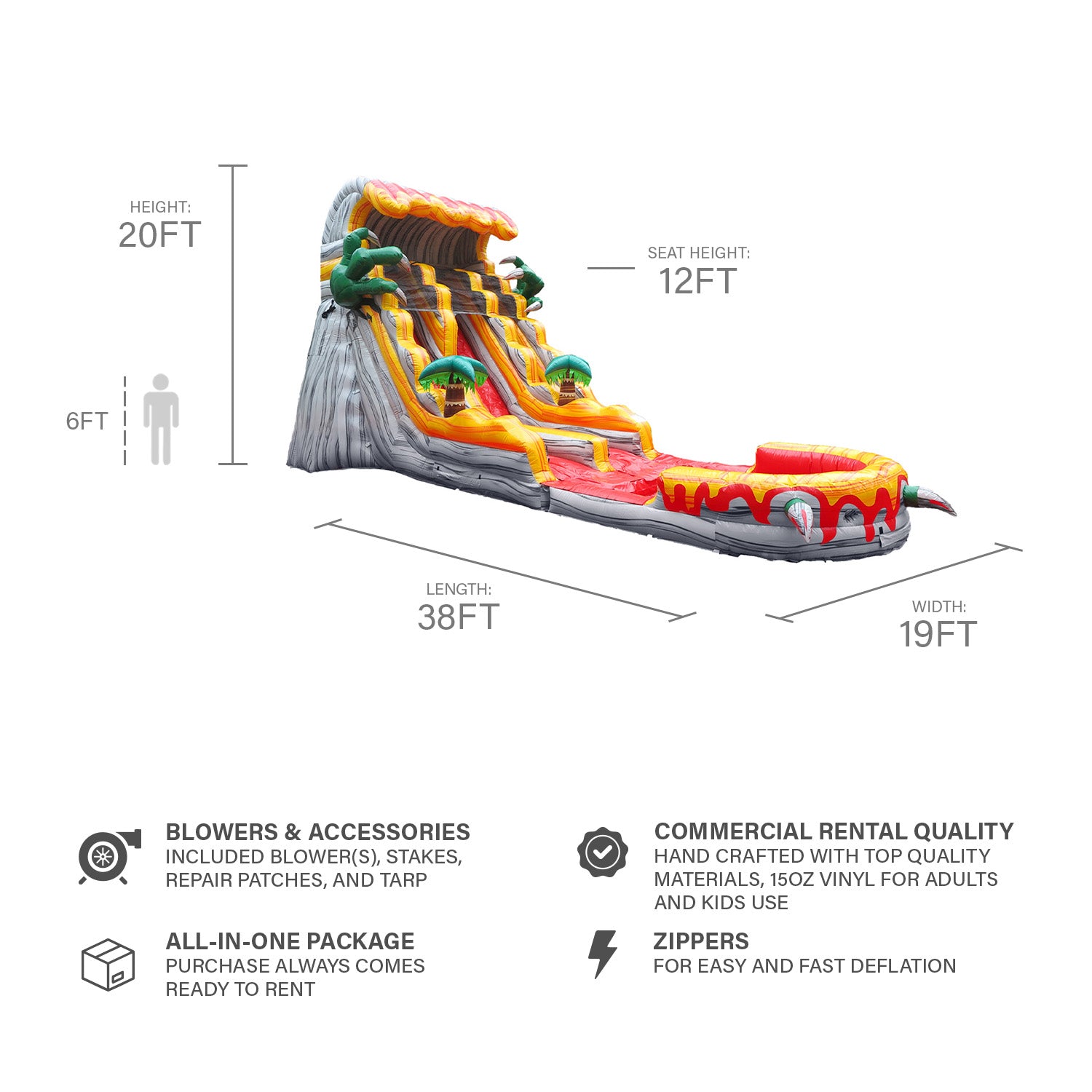 T-REX 20 FT DUAL LANE SLIDE