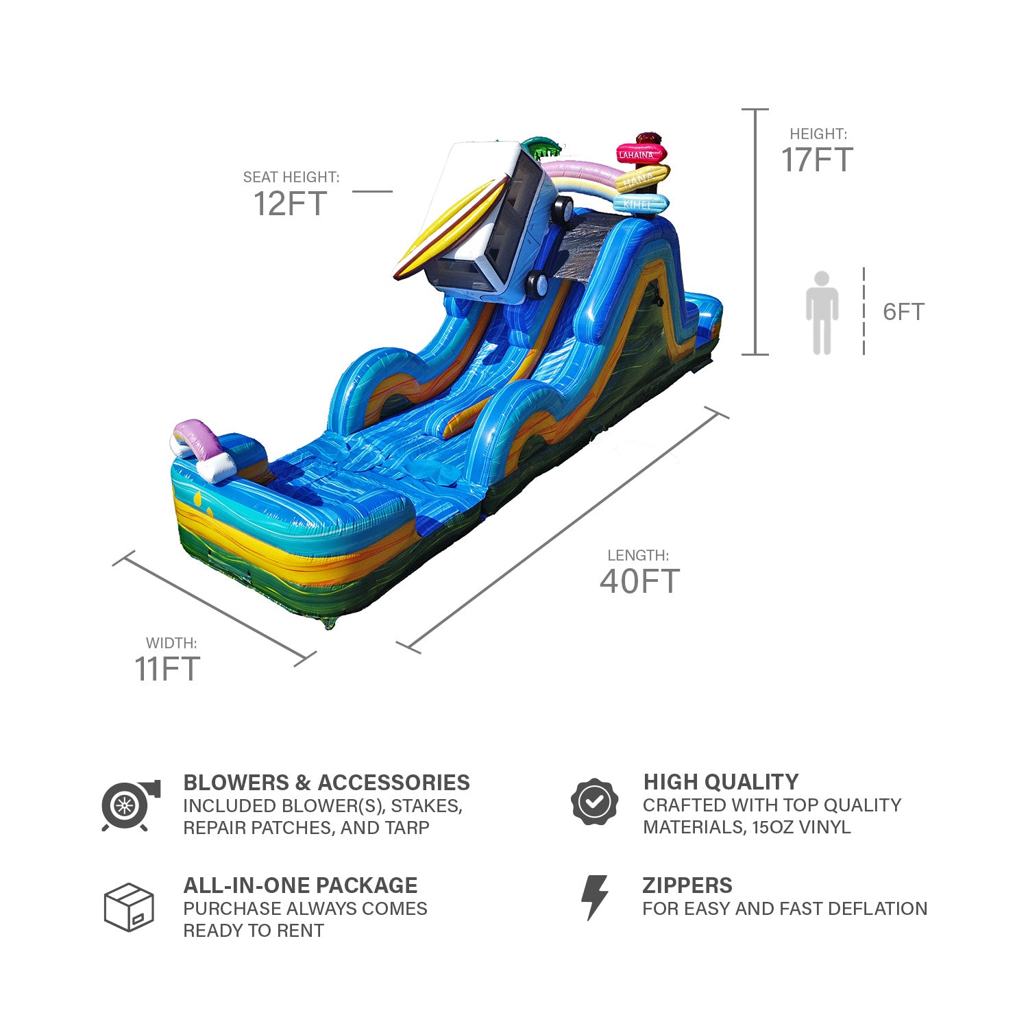 BEACH CAMPER 17 FT DUAL LANE BACK LOAD SLIDE