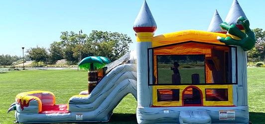 Commercial inflatable water slides