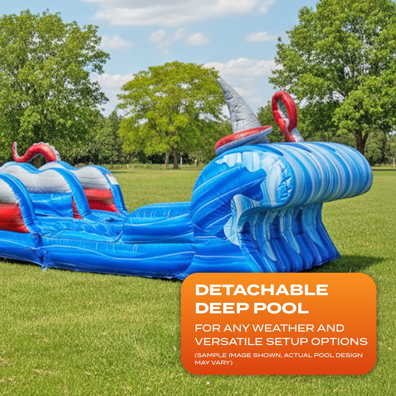 Ocean Battle 25ft Slide: Conquer Waves of Fun with JumpOrange!