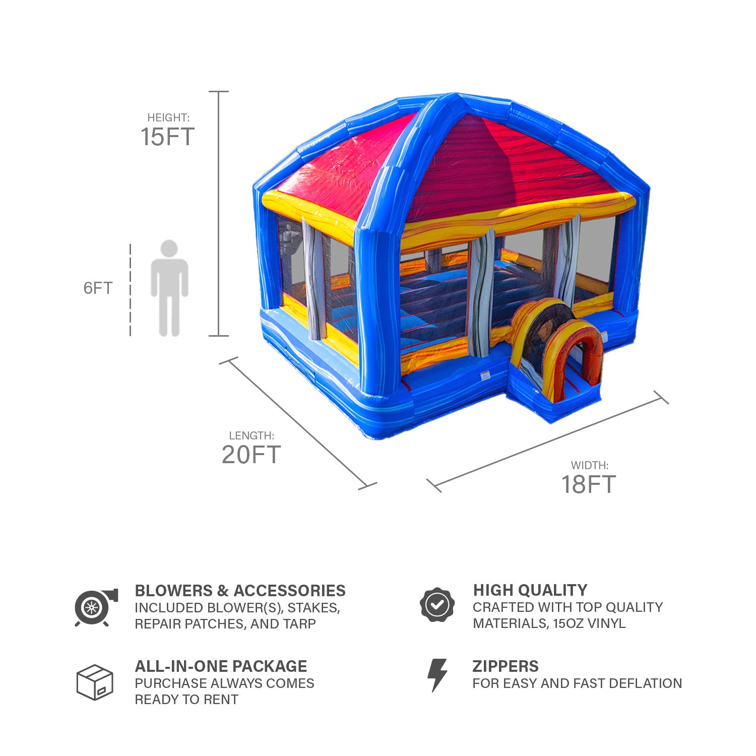 BIG & FUN 20'X18' XL BOUNCE HOUSE