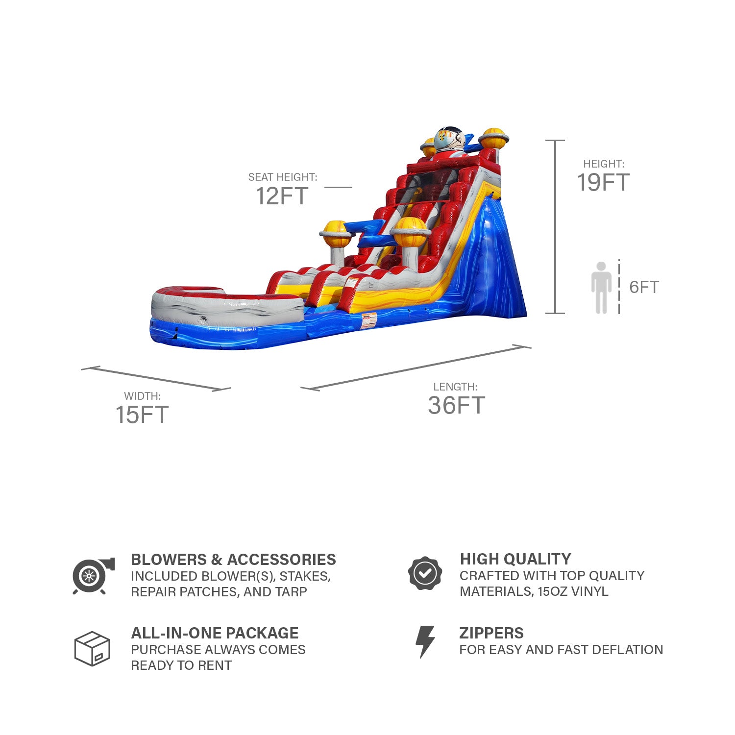 ASTRONAUT 19 FT SLIDE