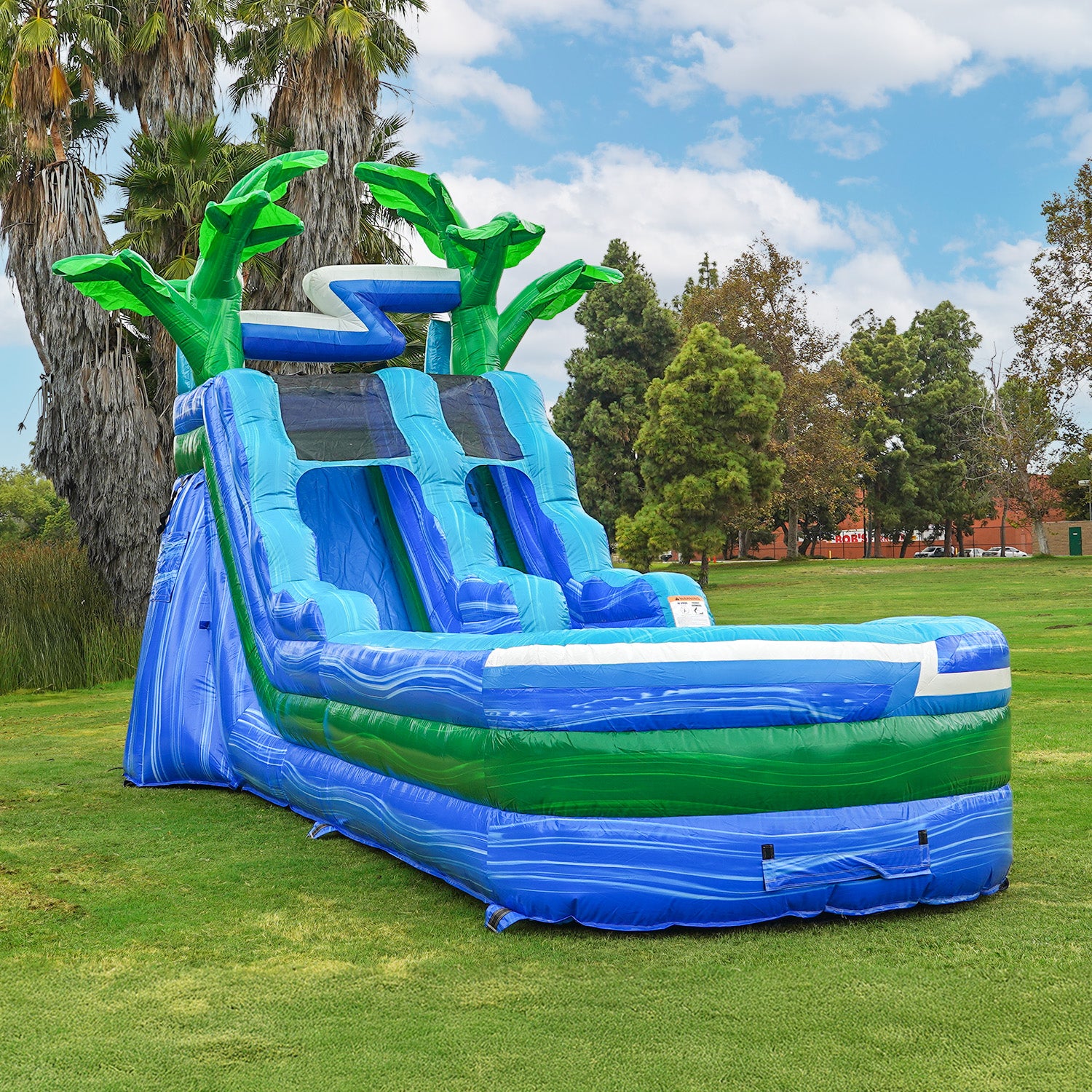 Tropical Paradise 15 ft Slide: Dive into Fun with JumpOrange