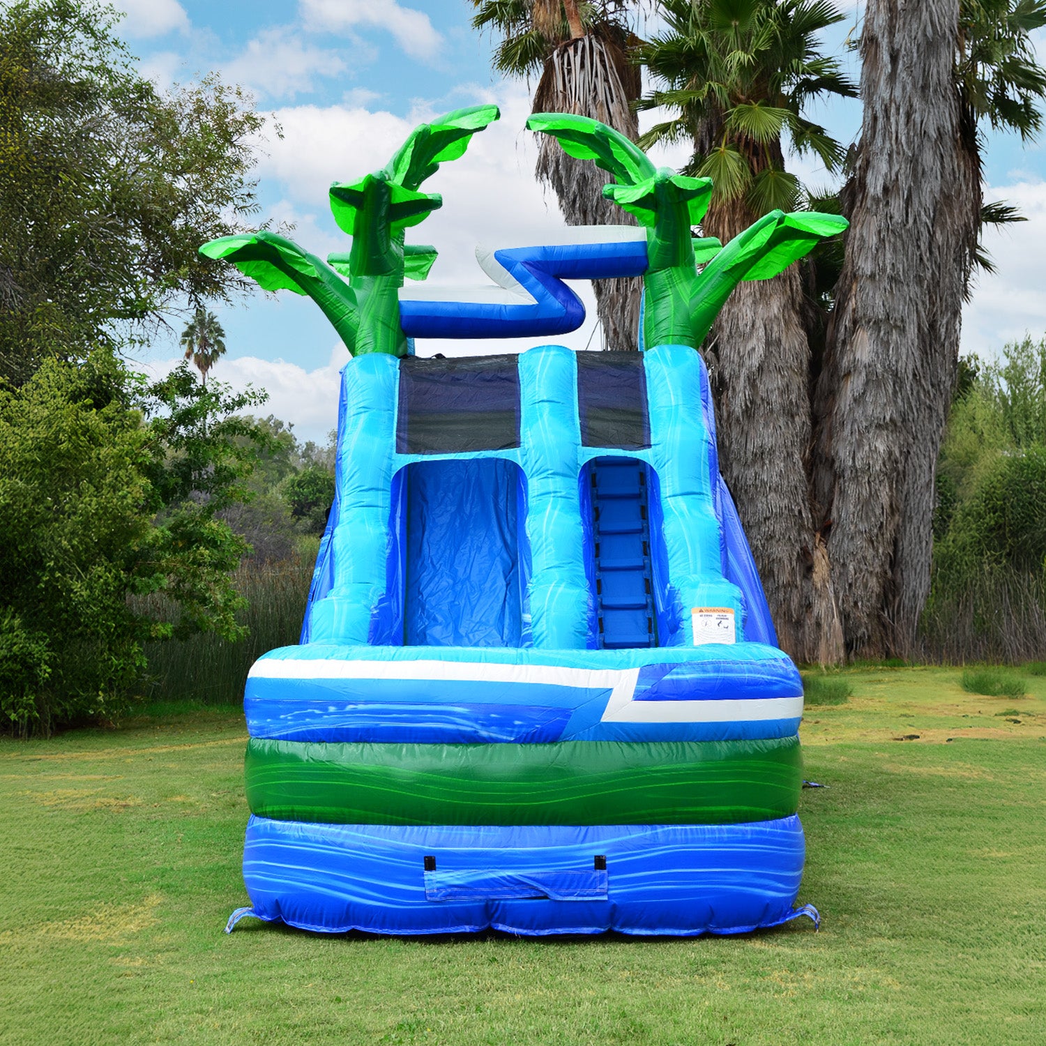 Tropical Paradise 15 ft Slide: Dive into Fun with JumpOrange