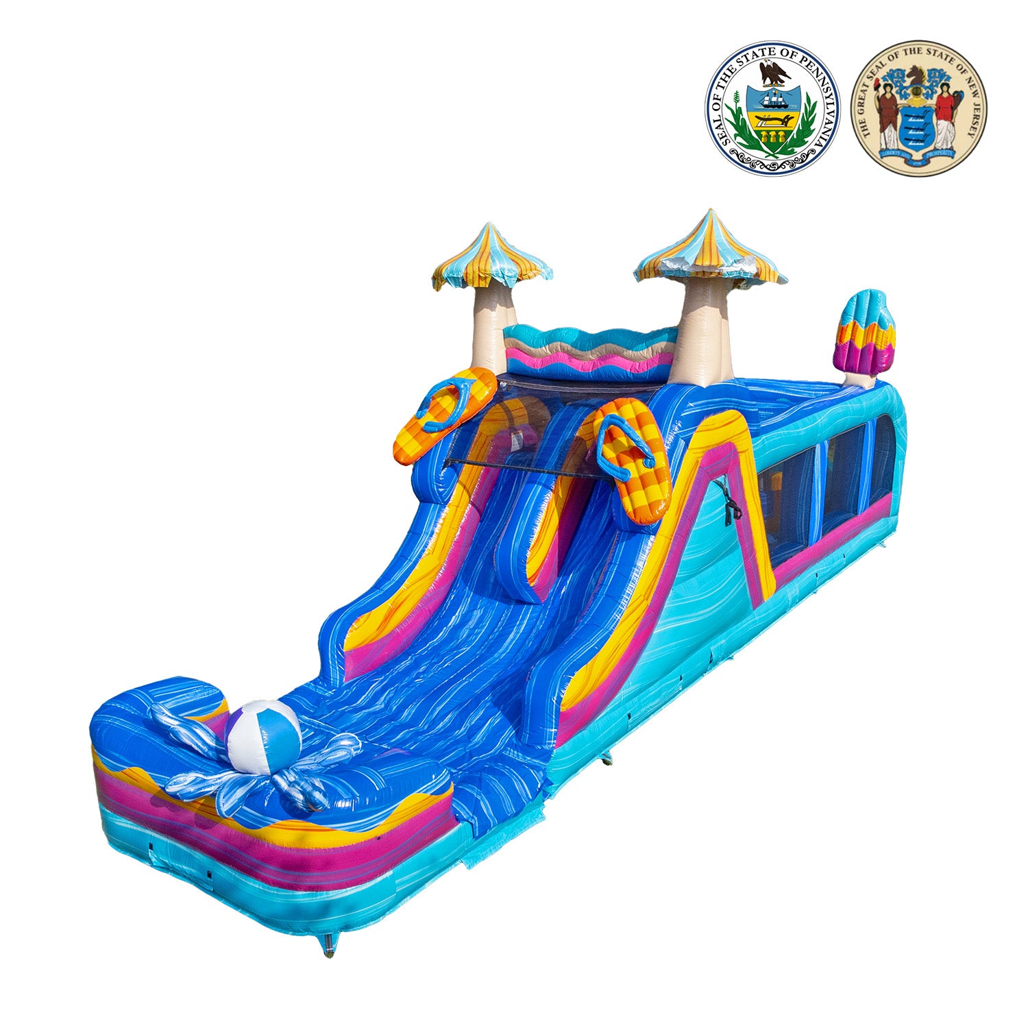 JUMParty　Mr.Flawless New Pool Party Wet/Dry Dual Lane Obstacle: Splash into Joy