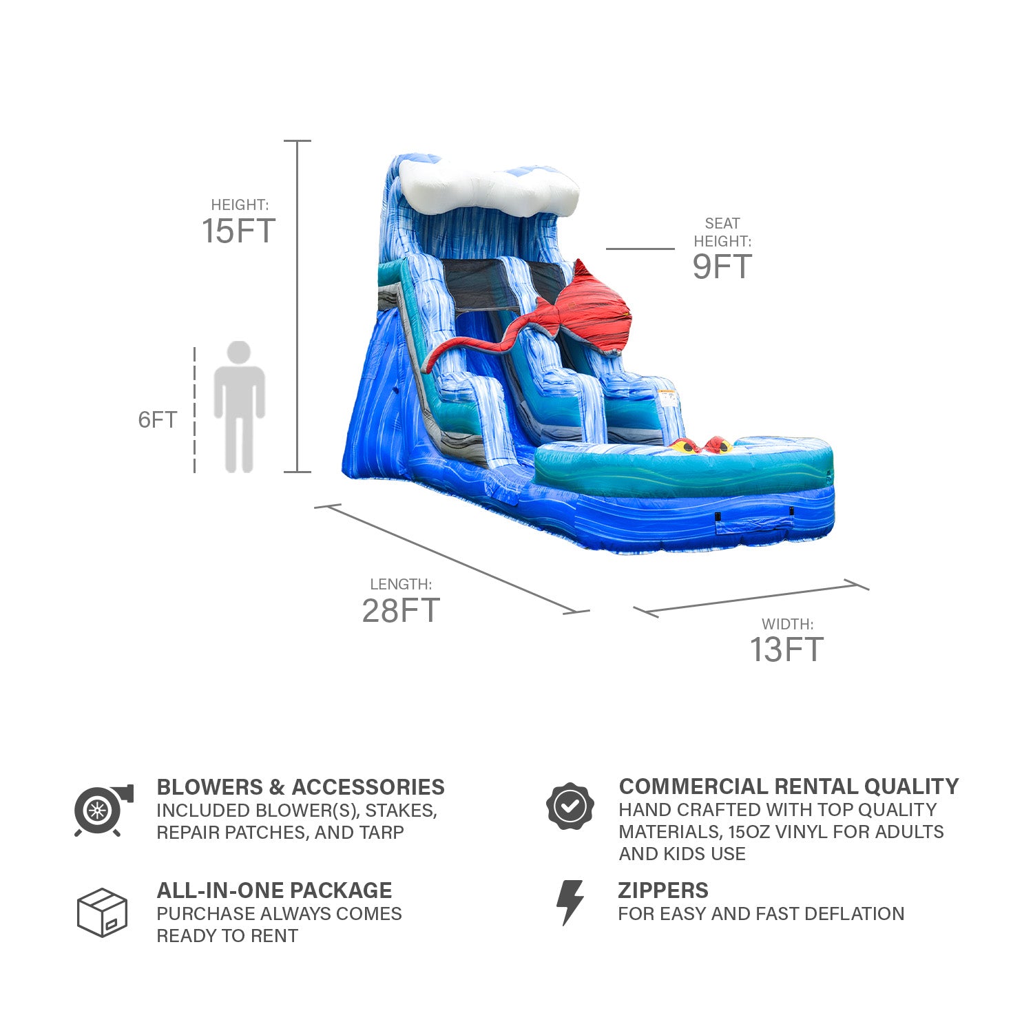 STINGRAY ATTACK 15 FT SLIDE
