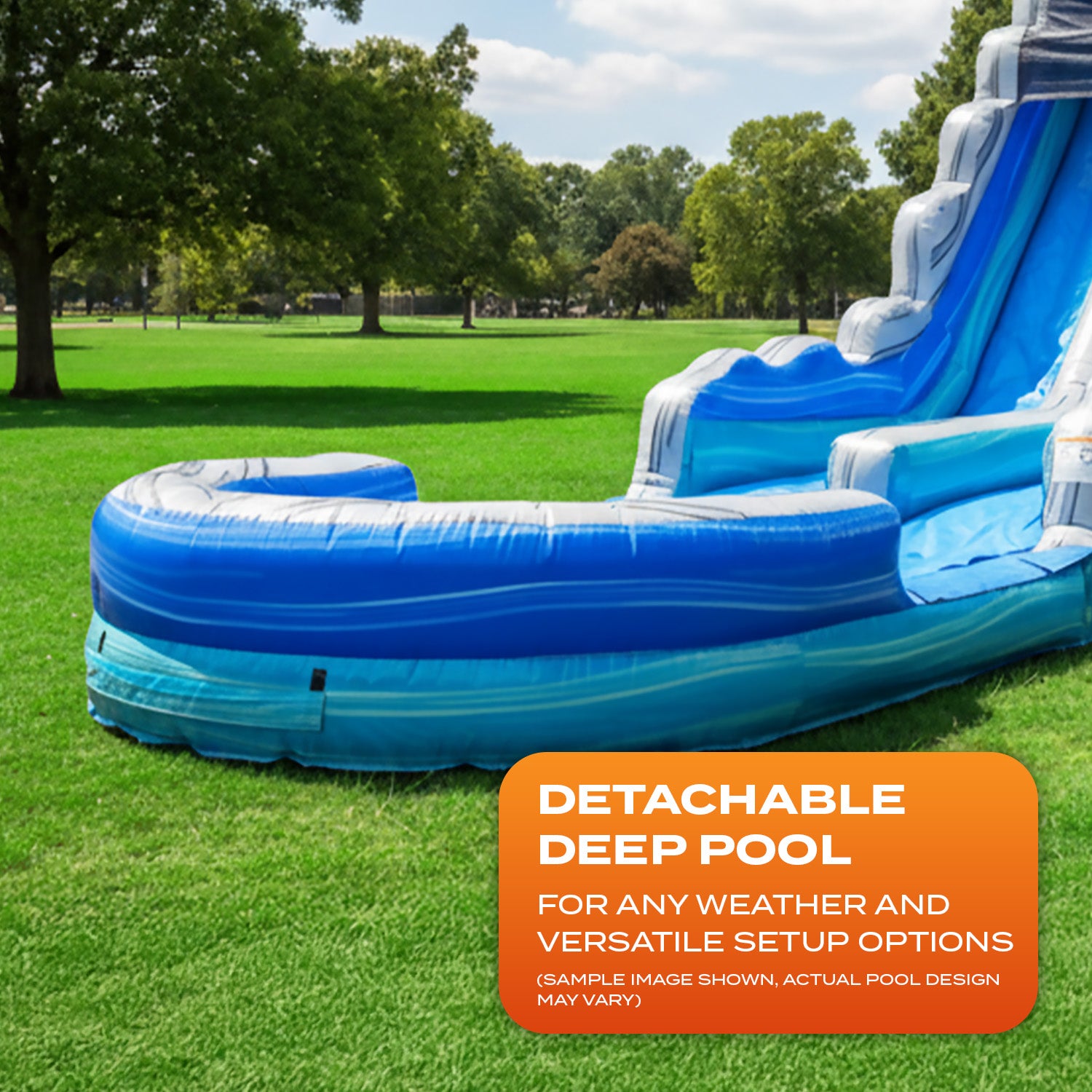 OCEAN BLUE 19 FT DUAL LANE SLIDE